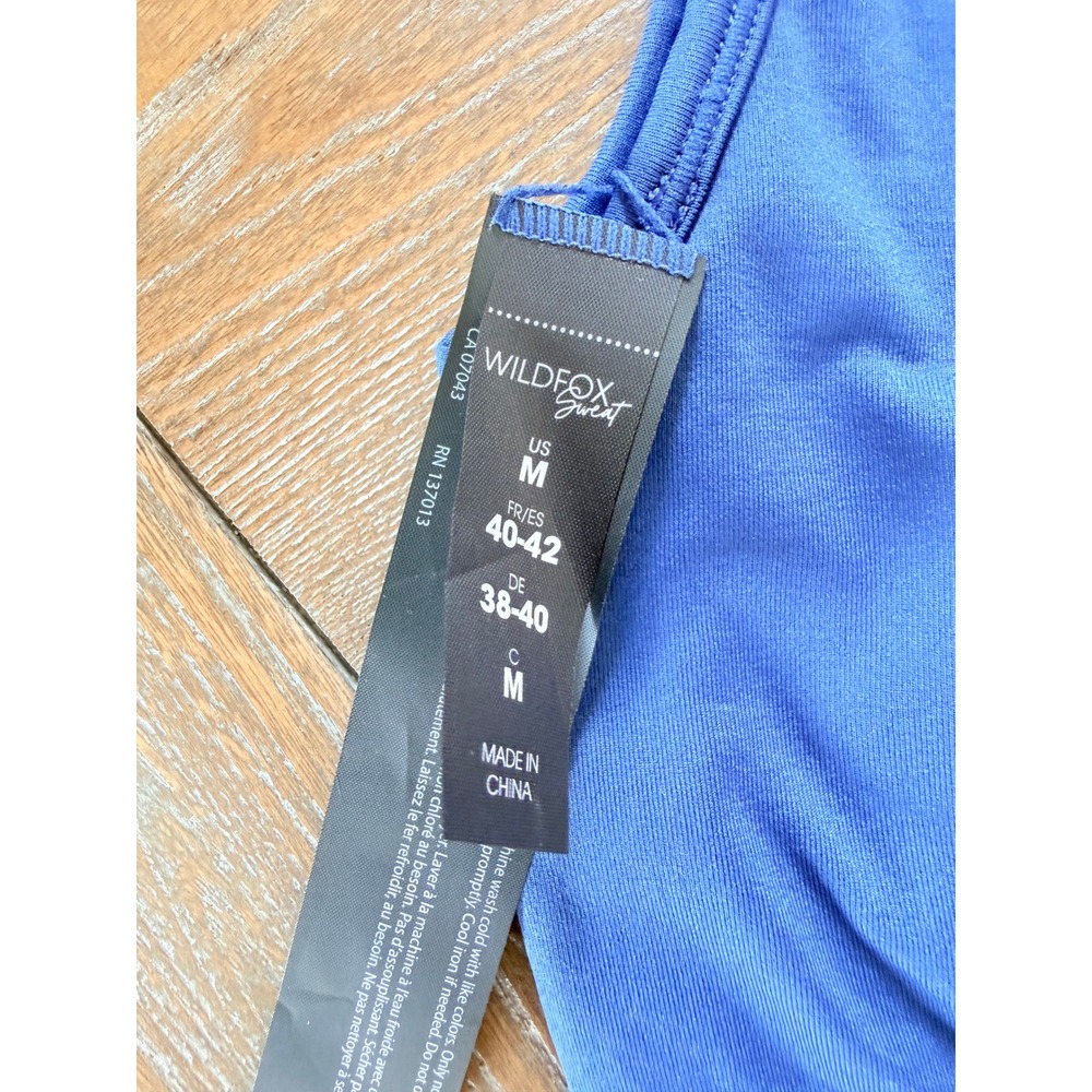 NWT Wildfox‎ One Shoulder Sports Bra Women Blue Size M - Picture 2 of 6